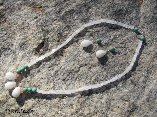 Moonstone & Snow Quartz Necklace